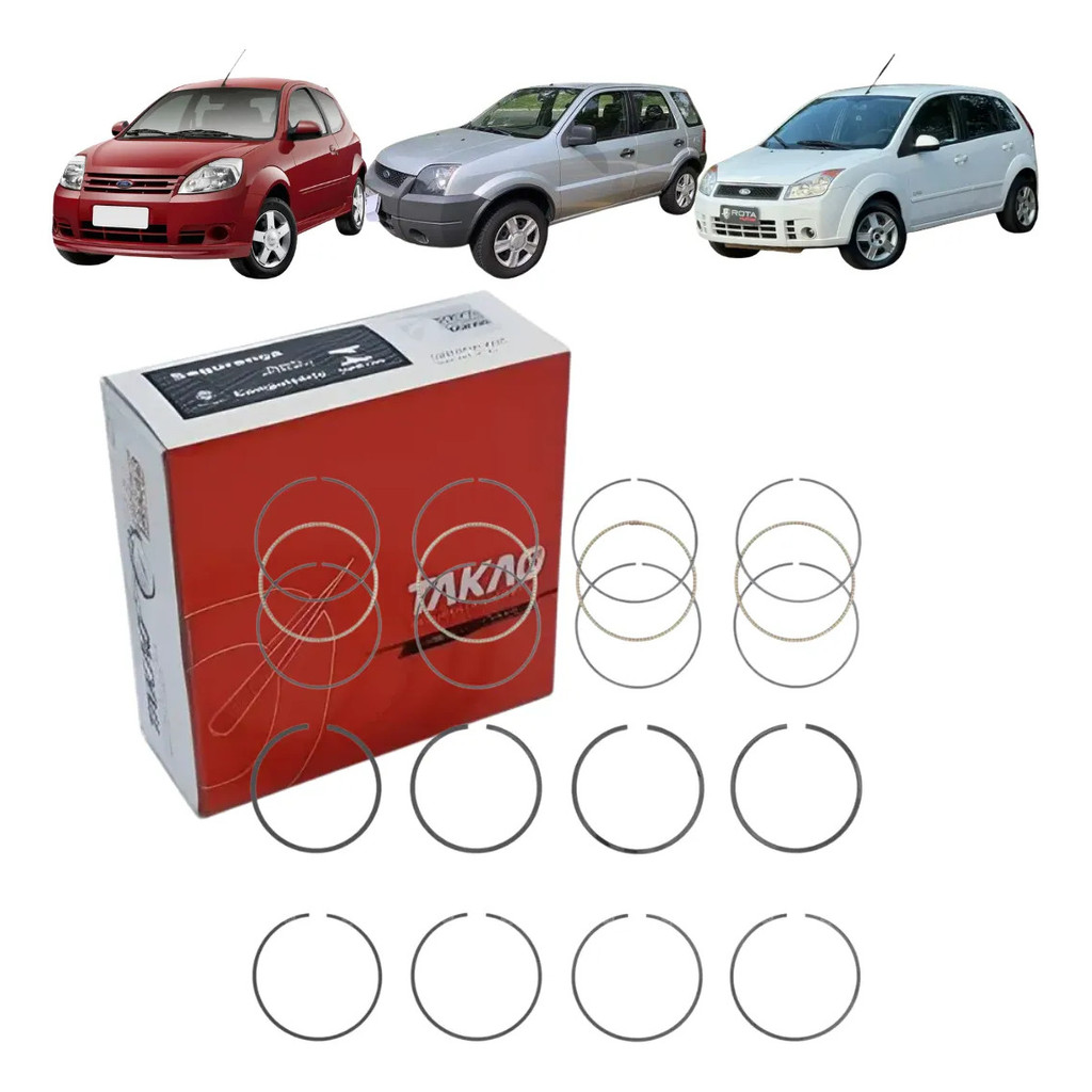 Imagem Jogo Aneis Motor 1,00 Fiesta Ecosport Ka 1.0 8v 03/15