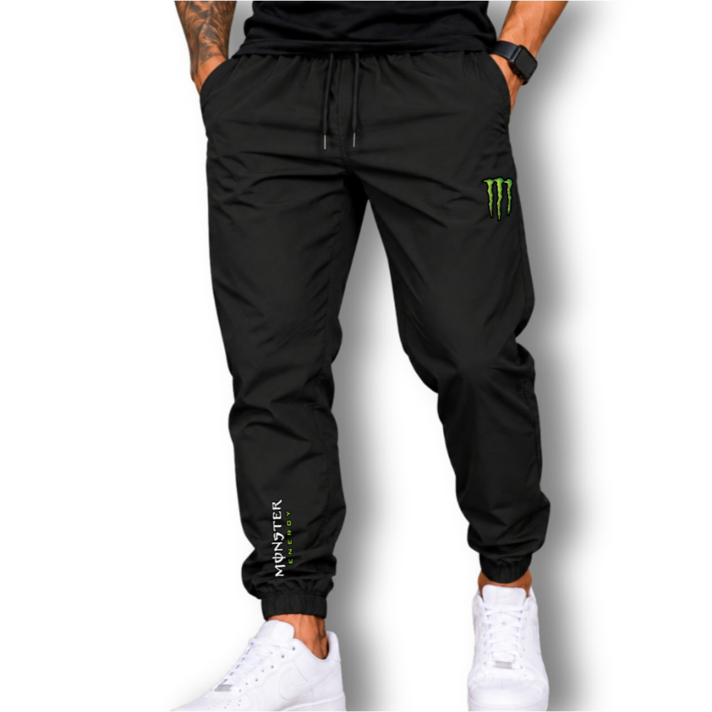 Calça Tactel Masculina Jogger CMNST02  Esportiva Fitness Academia Treino Corrida Caminhada Casual Confortável Leve