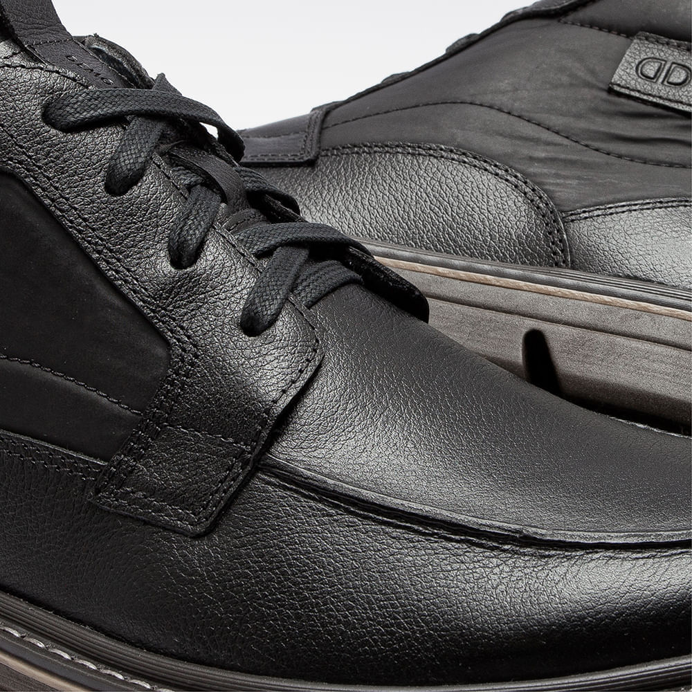 Bota Masculina Jeff Couro Preto · foto 2