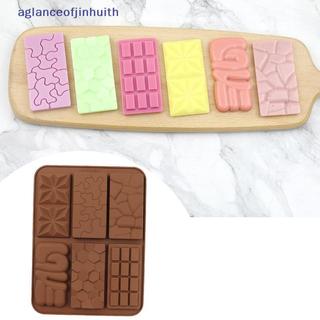 [aglanceofjinhui] 6 Grades De Silicone Mini Retangular Molde De Chocolate Prato De Gelo Mousse Decoração De Bolo Cozimen