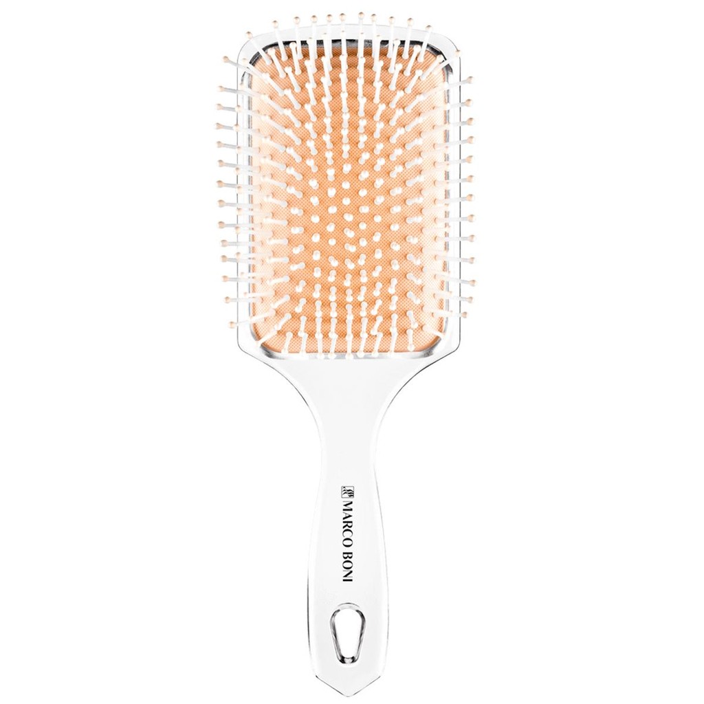 Escova de Cabelo Raquete Grande Diamond Cerdas de Nylon Marco Boni Profissional Uso Diário (7675)
