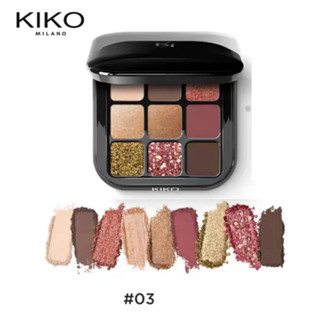 Paleta De 9 Cores KIKO MILANO Sombra Para Olhos-Marcador Brilhante em Oferta na Shopee