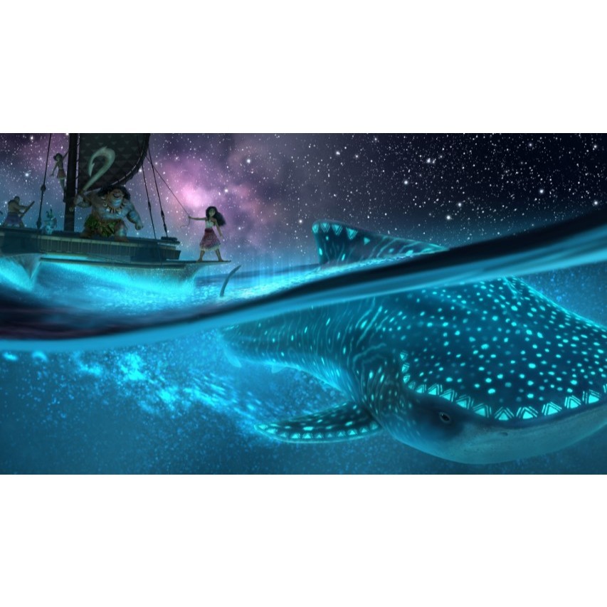 Top Painel Moana e Maui, céu estrelado retangular de lona para decoração de festa de aniversário infantil. Várias medida