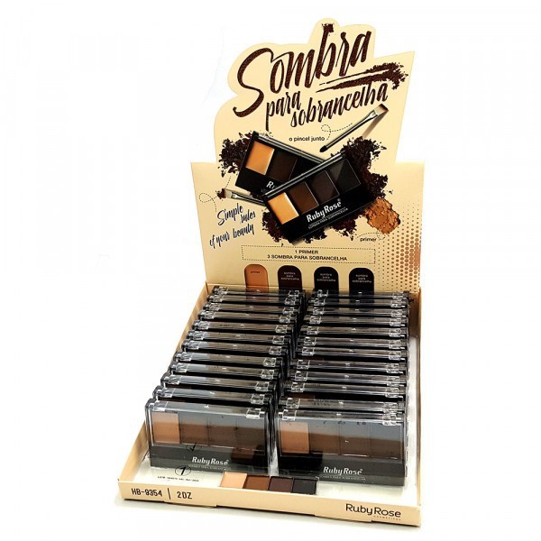 Box 24/ Sombra para Sobrancelha Ruby Rose Atacado Revenda HB-9354 em Oferta na Shopee