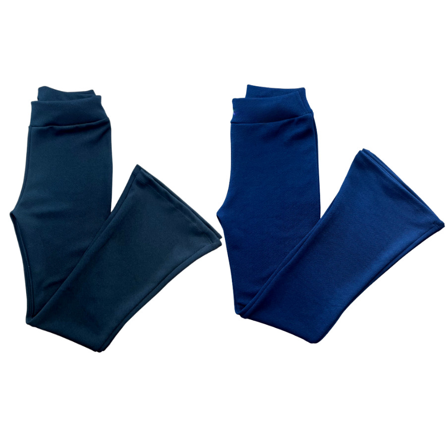 Kit com 2 calças bailarina flare juvenil malha crepe feminina tamanho 10,12,14,16 em Oferta na Shopee