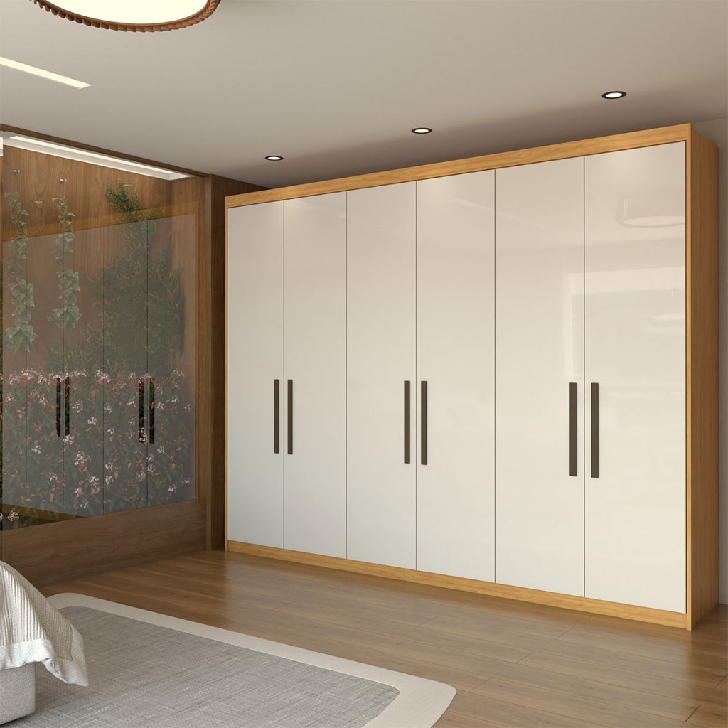 Guarda-Roupa Casal Closetto 6 Portas 4 Gavetas 100% Mdf - Panorama Móveis