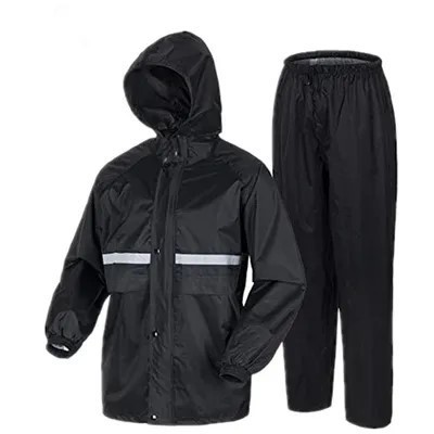 Conjunto de capa de chuva com capô dividida à prova de vento e de chuva para motocicleta