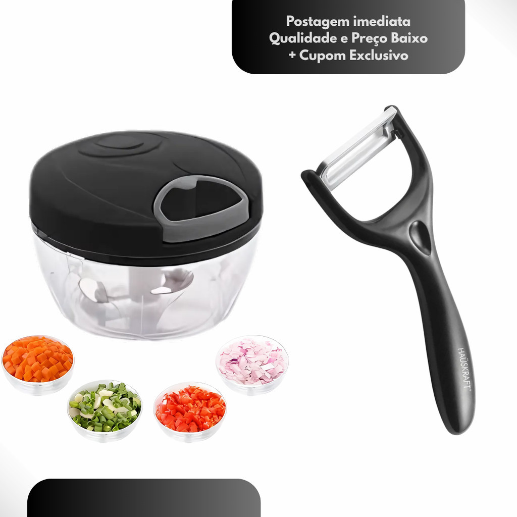Processador de Alimentos + Descascador de Alimentos em inox em Oferta na Shopee