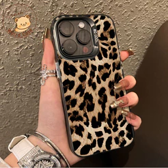 Capinha Capa de Anti queda fosco Estampa de leopardo Aplica-se a Motorola moto E22 E40 G14 G22 G24 G34 G52 G54 G60 G84