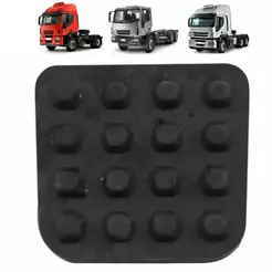 ALMOFADA CAPA BORRACHA PEDAL FREIO OU EMBREAGEM STRALIS/TECTOR/CURSOR/EUROTECH/EUROCARGO/CAVALLINO//TRAKKER 8138108