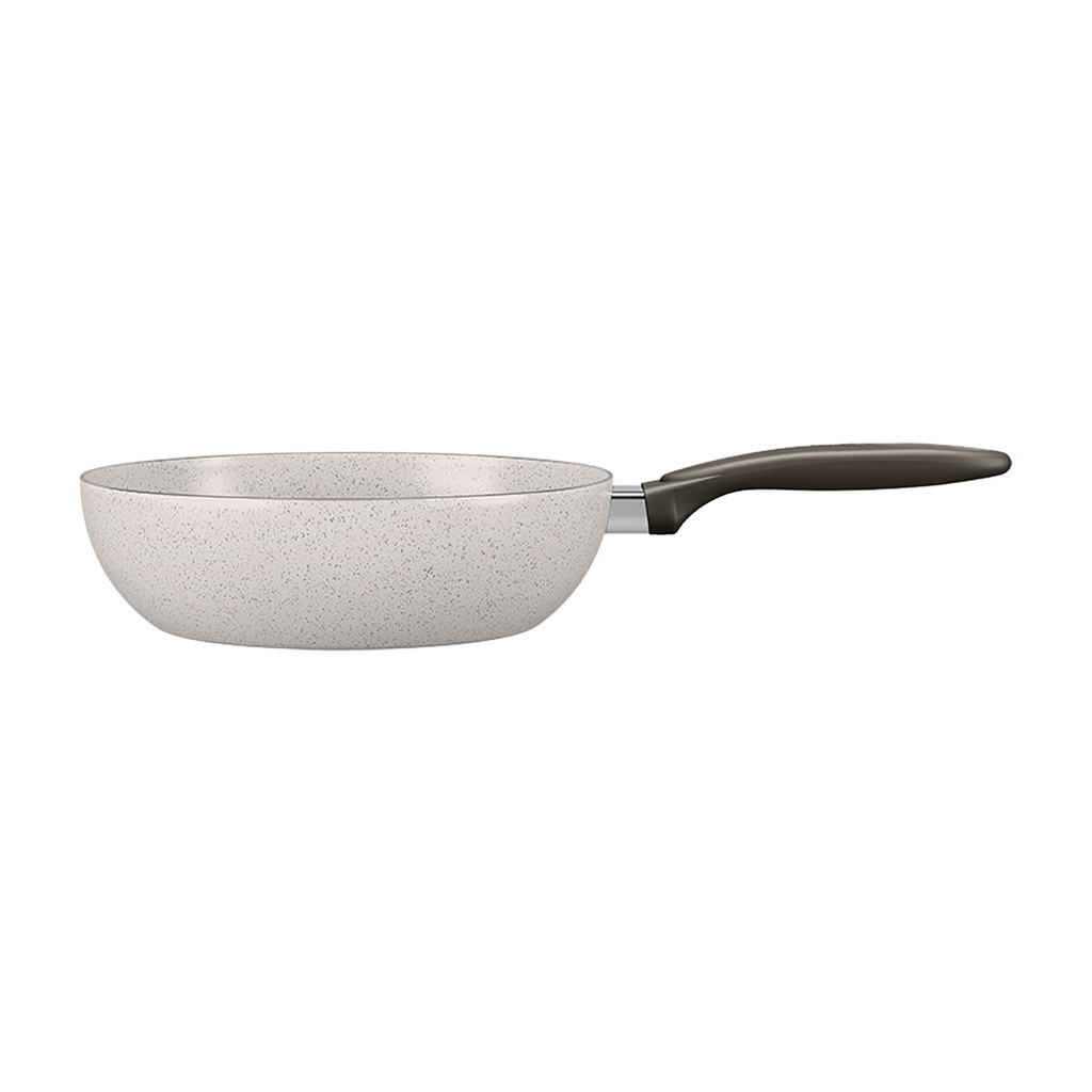 Frigideira Wok Antiaderente Ceramic Life Suprema 24cm 2,3L Alumínio Cabo Antitérmico Vanilla Brinox