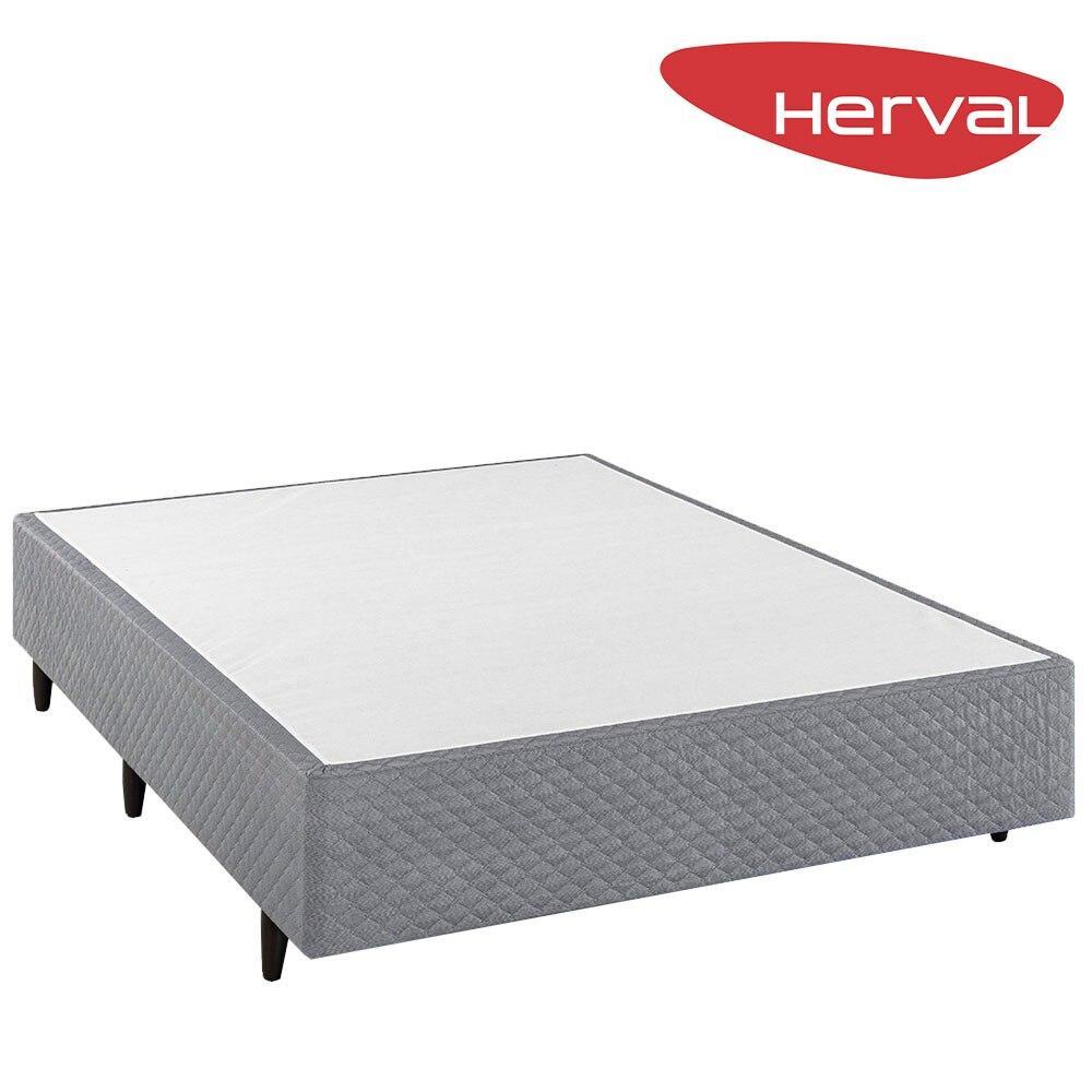 Base Cama Box Casal Herval Parma 39x138x188 cm, Cinza em Oferta na Shopee
