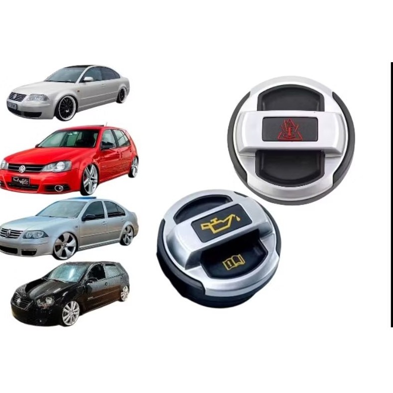 Tampa Óleo + Tampa Reservatório Água Audi R8 Golf Bora Jetta Polo Audi Passat Gol Voyage Fox