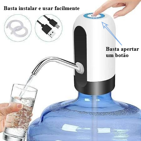 Bomba elétrica Universal de galão, com função de carregamento USB, adequada para garrafa de água de galão com função de
