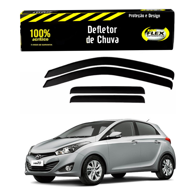 Jogo Calha Defletor Chuva Hb20 1.0 1.6 2012 A 2016 em Oferta na Shopee