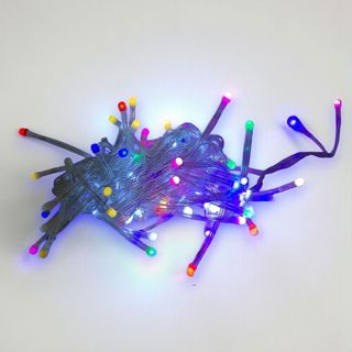Cordão de LED Pisca Pisca Luz Colorida com Fio Transparente 90 Leds de 8 Funções - 5m - 1 unidade - Rizzo em Oferta na Shopee