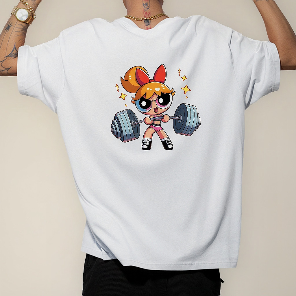 Camiseta Oversized Gym Blusão Academia Florzinha Poderosas