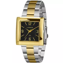 RELÓGIO LINCE FEMININO QUADRADO PRATA / DOURADO LQT4767L34 P2SX