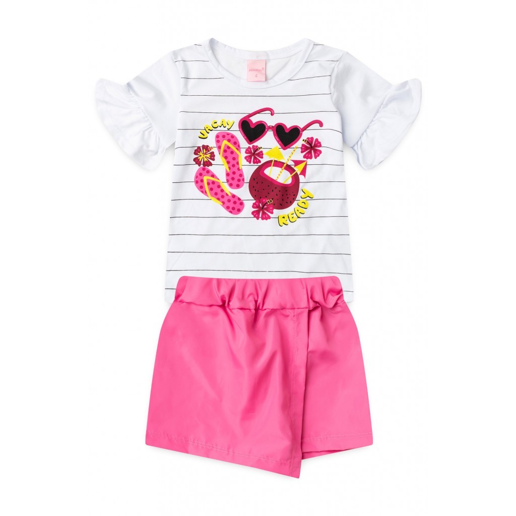 Conjunto Infantil Feminino Indo À Praia em Oferta na Shopee