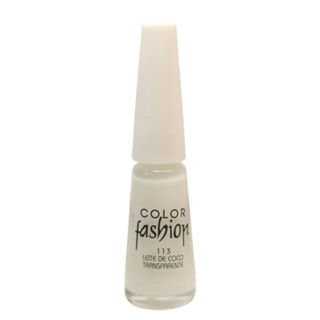 Esmalte Color Fashion 113 Leite de Coco Transparente em Oferta na Shopee