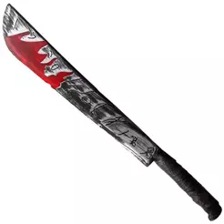 Acessório Halloween Facão De Sangue Grande 74cm Fantasia Terror Palhaço Assassino