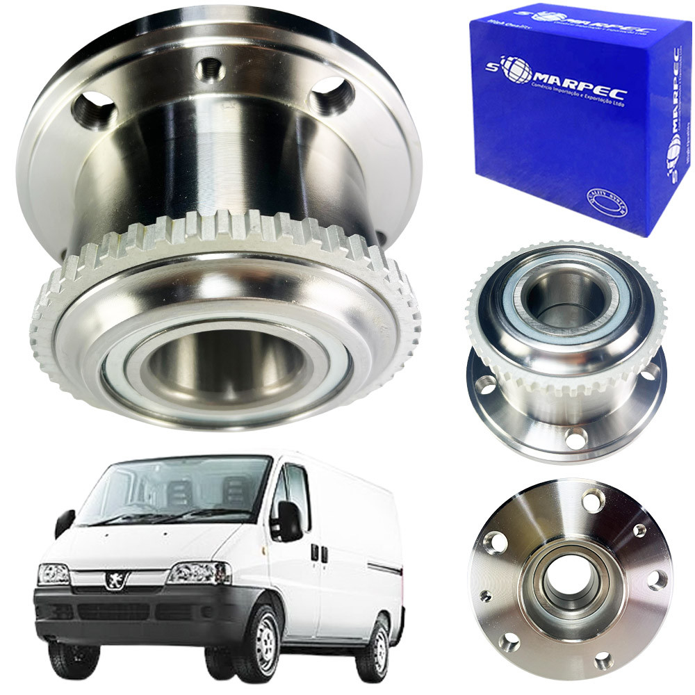 Cubo e Rolamento De Roda Traseiro Peugeot Boxer 2.5 8V Diesel Aspirada 1999 e 2000 C/ABS