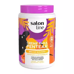 Creme Cabelo Pentear Brilho Máximo Salon Line 1Kg