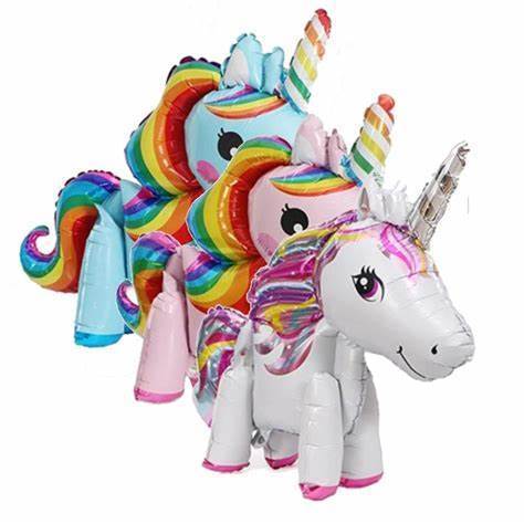 Kit 3 Balão Metalizado Unicornio 3d Gigante 85*55cm - Festa Decoração em Oferta na Shopee