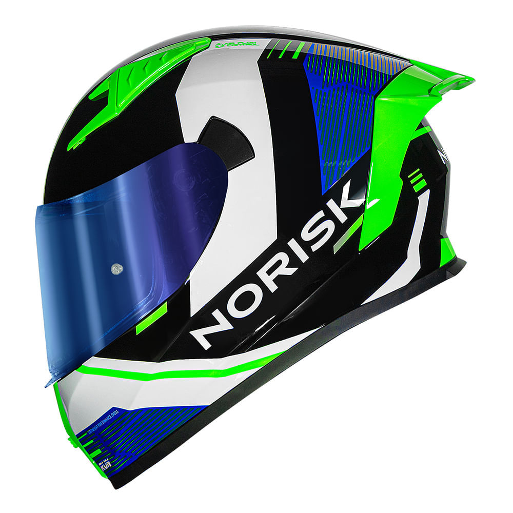 Capacete Fechado Masculino Feminino Norisk Flow Run Com Viseira Colorida E Spoiler