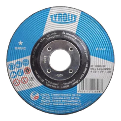 Disco de Desbaste 4.12" para Aço Carbono e Inox 115 x 6.0 x 22.23mm Tyrolit Basic 222858