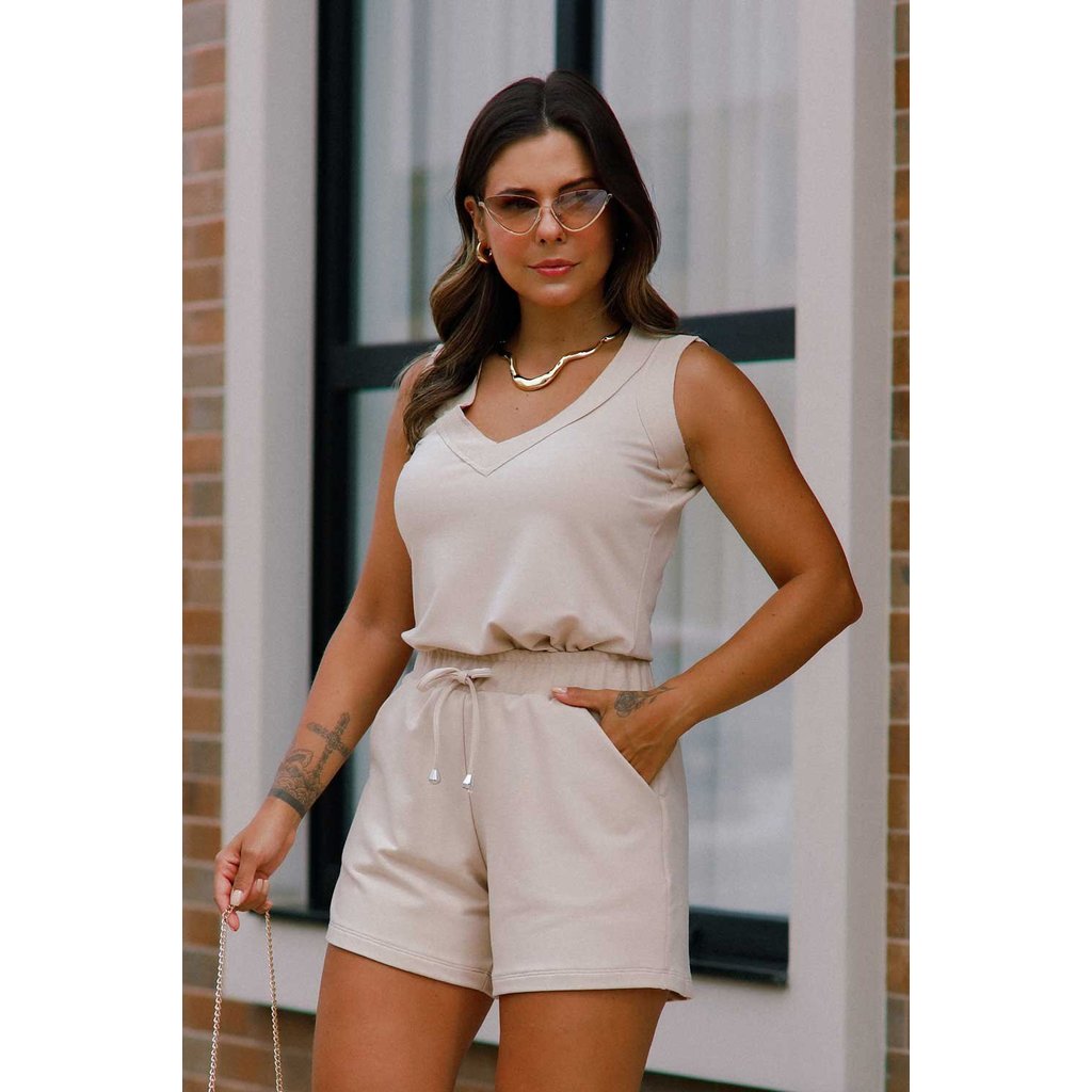 Conjunto Blusa e Shorts Feminino Molecotton Moletinho Filipa em Oferta na Shopee