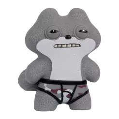Mini Boneco Colecionável Fuggler 6cm - Sketchy Squirrel Cinza