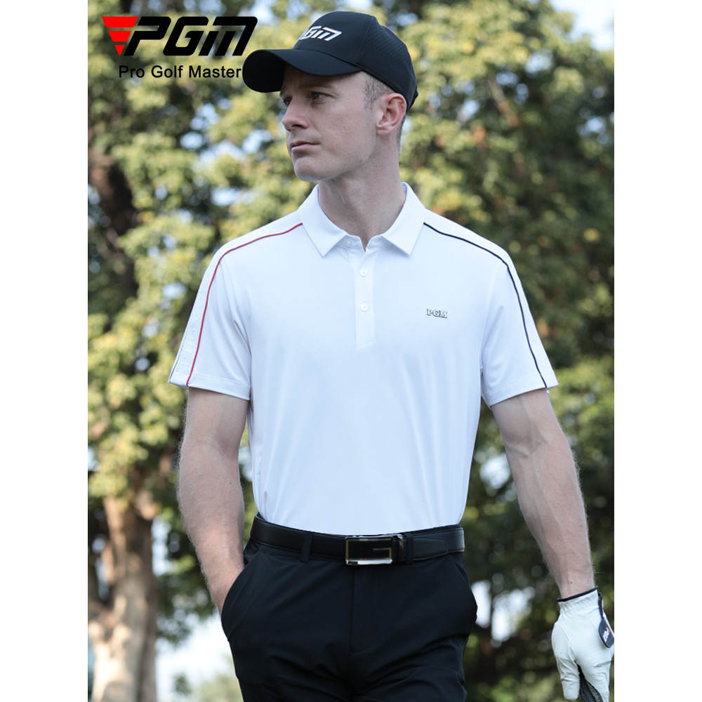 [20% de desconto em duas peças] Roupas de golfe PGM Roupas masculinas de manga curta Camiseta esportiva Top polo
