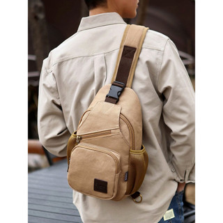 Bolsa de peito de lona masculina novo estilo bolsa Casual esportes ao ar livre bolsa mensageiro masculina de lona