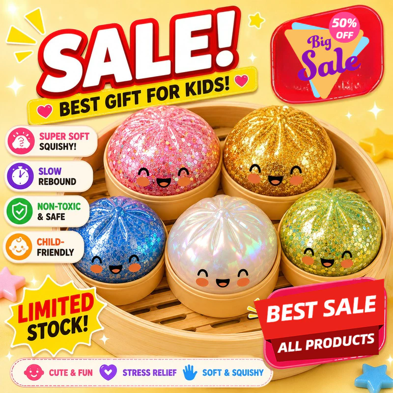 Squishy Glitter Dumpling: 83% Off! 🎉