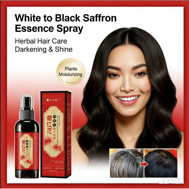 [Revitalize Seus Fios] Saffron Hair Spray/Anti-Cabelos Grisalhos/Spray Capilar