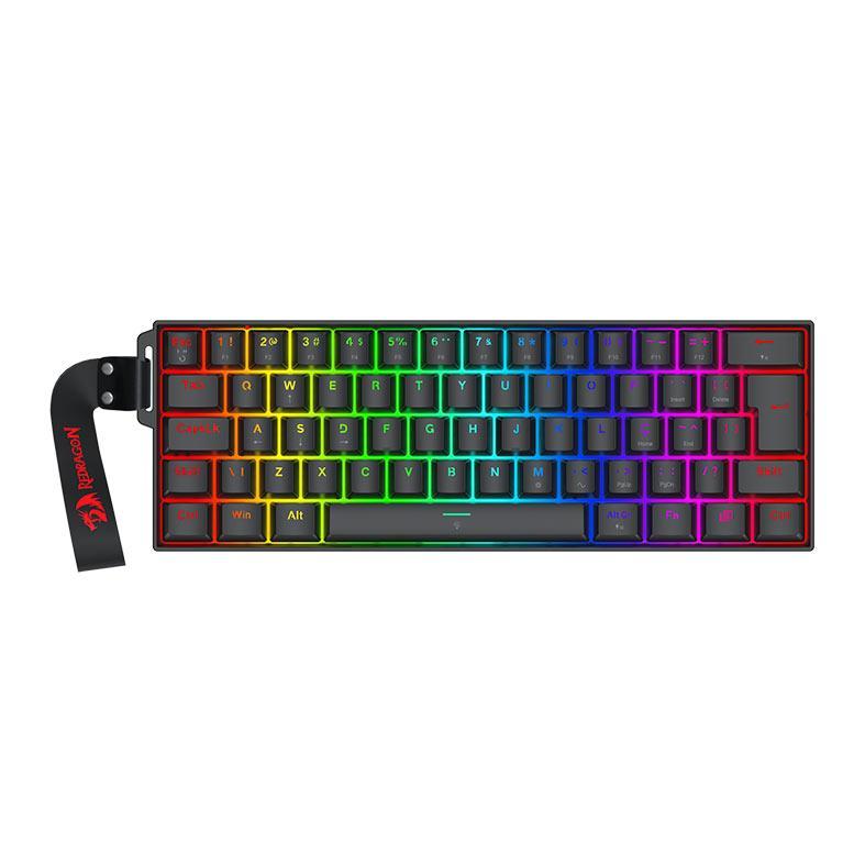 Teclado Magnetico Gamer Redragon Fizz, RGB, 60%, USB, Switch AmberMag Linear, Pr