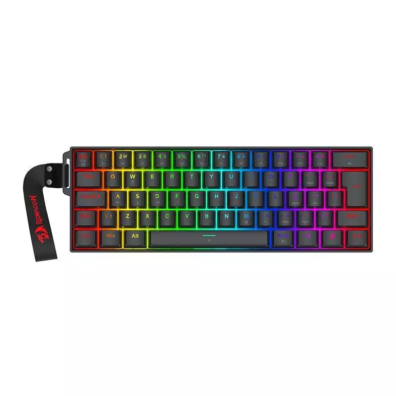 Teclado Magnetico Gamer Redragon Fizz, RGB, 60%, USB, Switch AmberMag Linear, Preto, K617RGB-MP-PT