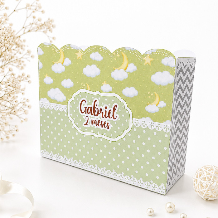 Sacolinha Surpresa Personalizada Ovelhinha verde - Pegue-Monte - Lembrancinha - Chá de bebê - Aniversário