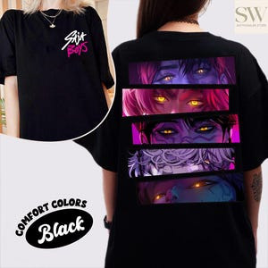 Camiseta Feminina Estampa de Personagem com Olhos Luminosos Moderna Confortável Estilosa Moda Feminina Casual