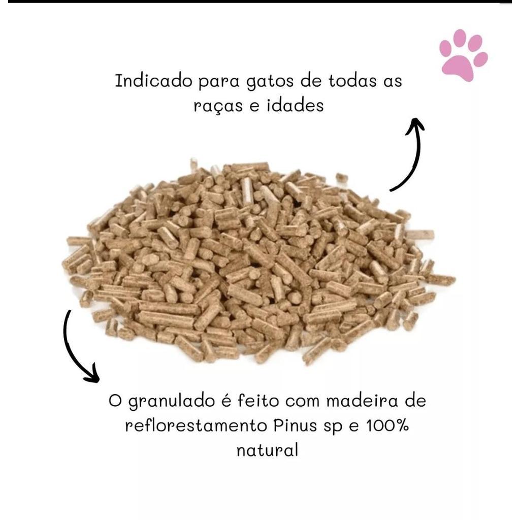 Kit Areia Granulado de Madeira DiliCat – Alta Absorção, Controle de Odor e Sustentável Premium — imagem 2 de 2
