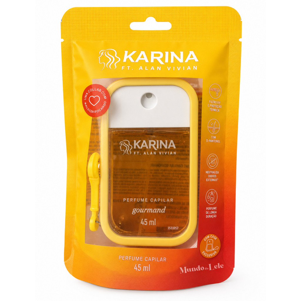 PERFUME CAPILAR KARINA GOURMAND POCKET C/ CHAVEIRO 45ML