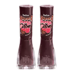 Kit 2 Esmalte Dailus Choco Cherry Cremoso Cor Brigadeirão 8ml