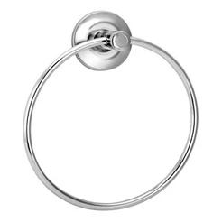 Porta Toalha Argola Mãos Rosto Metal Inox Cromado Banheiro Toalheiro Cabide