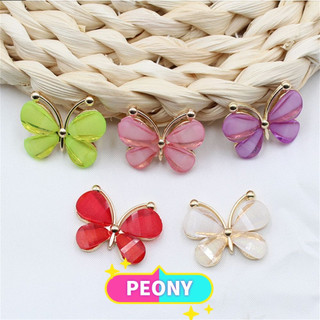 PEONY 10 Peças Borboletas de Vidro Coloridas Acessórios Decorativos Fofos H2LA XNF9
