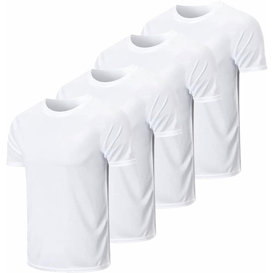 Kit 4 Camisetas Masculinas Lisas Básicas 100% Poliéster Sublimação Silkscreen