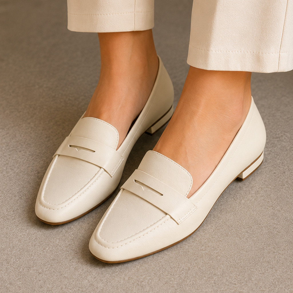 Mocassim Ortopédico Feminino Bico Fino Vizzano Confortável Elegante Casual Dia a Dia