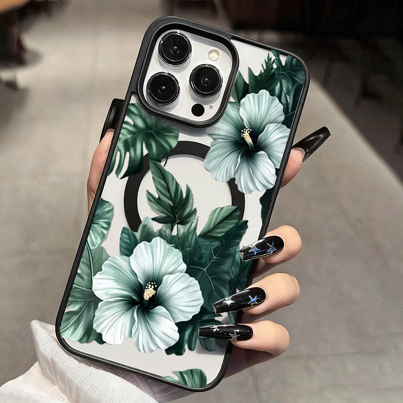 Capa De Telefone Flor De Hibisco Tropical Para Samsung Galaxy A06 A16 A26 A36 A54 A55 A56 A57 A35 A07 A17 A37