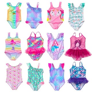 Meninas Maiô De Uma Peça Sereia Escala De Peixe Unicórnio Roupa De Banho Infantil Beachwear 2 3 4 5 6 7 8 Anos