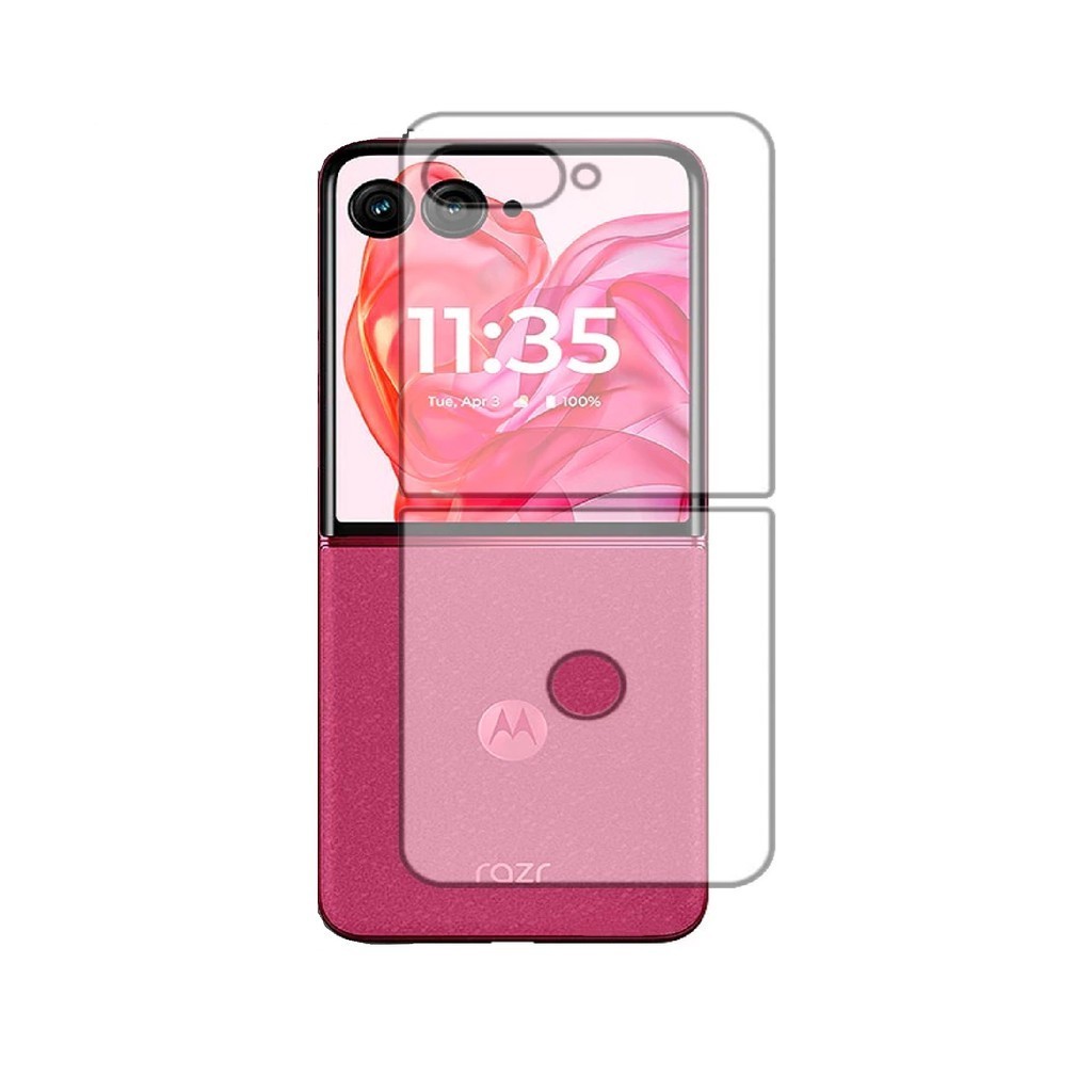 Película Hidrogel HD Traseira Para Motorola Razr 50 Ultra Proteção Verso Anti Ri